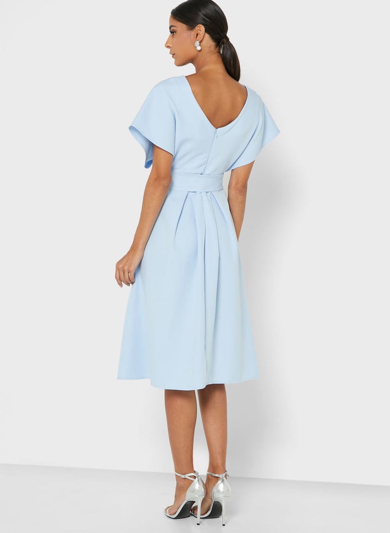 Powder Blue Midi Dress