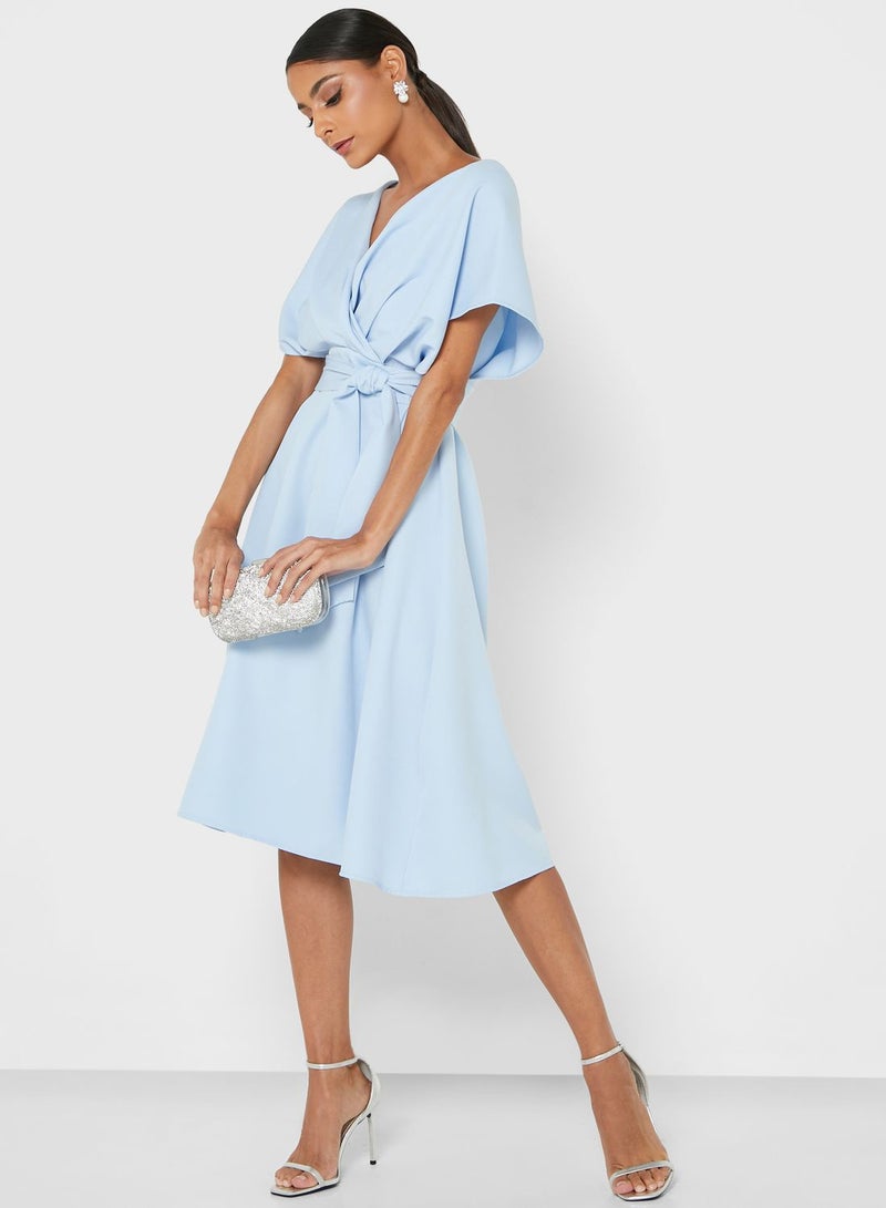 Powder Blue Midi Dress