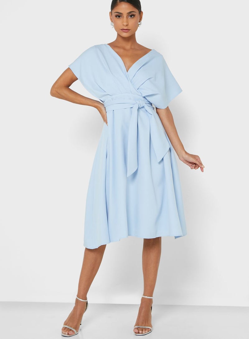 Powder Blue Midi Dress