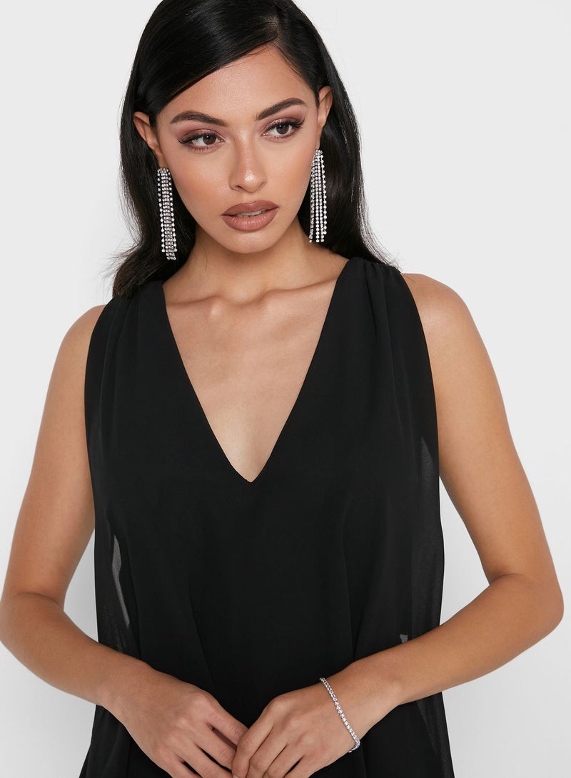 Layered V-Neck Dress
