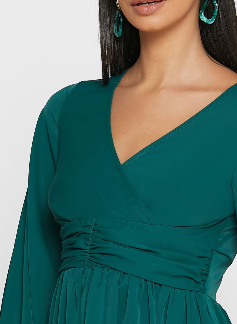 Puff Sleeve A-Line Dress