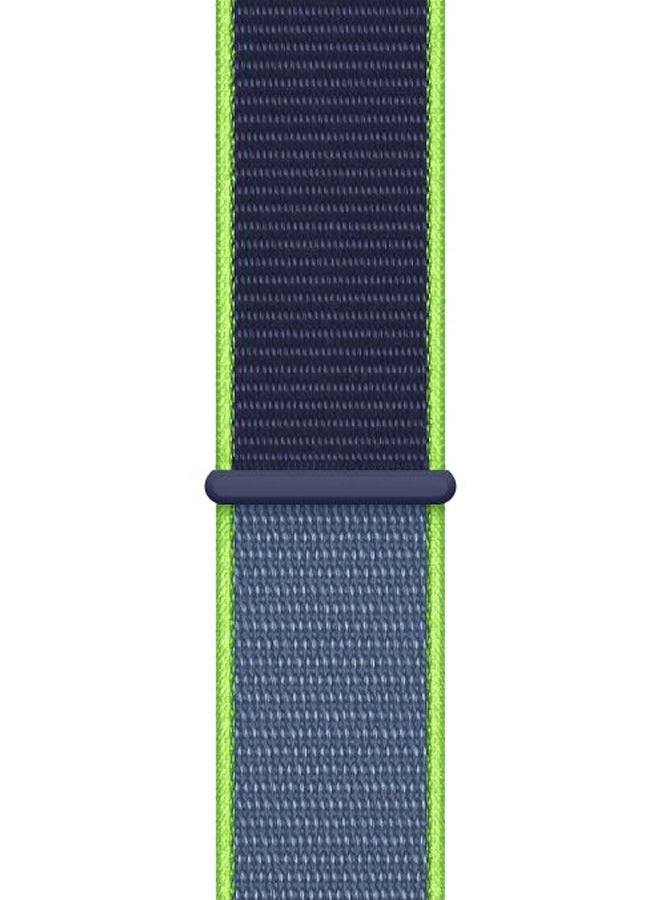 Replacement Band For Apple Watch Series 5/4/3/2/1 44/42mm Blue/Neon Lime Green