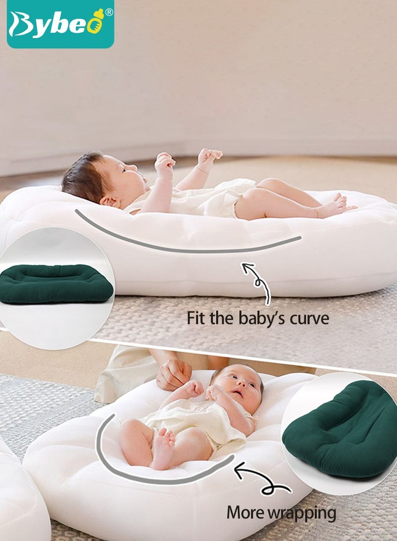 Baby Nest Bed, Newborn Nursery Pillow, Infant Breastfeeding Pillows, Toddler Bedding for Sleeping, Anti vomit Milk Headrest15 Degree Incline, for Better Night's Sleep