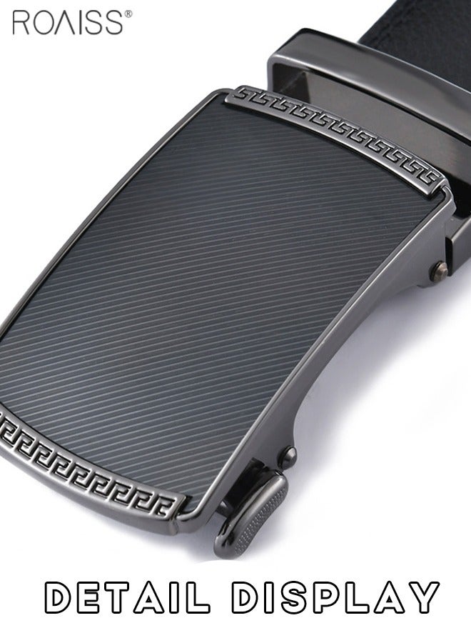 Men's Business Versatile Automatic Buckle Belt Electroplated Wear-Resistant And Rust Resistant Belt Head  Fashionable And Adjustable Design Formal Occasion Suit Belt