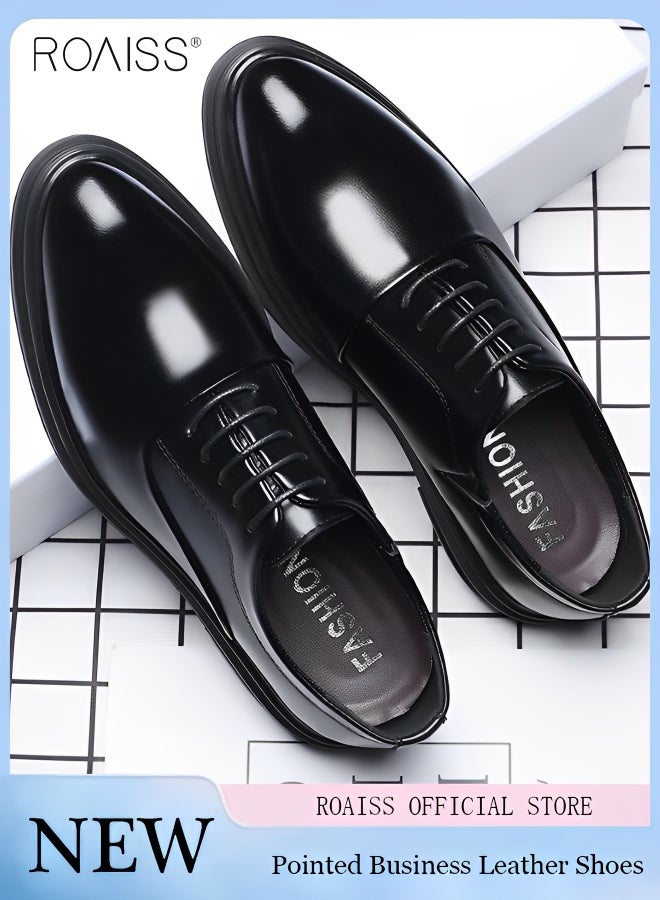 Men's Business Formal Occasions Leather Shoes Non Slip Patent Leather Buckle Sole Shoes Work Wedding Business Trip Men's Formal Occasion Leather Shoes