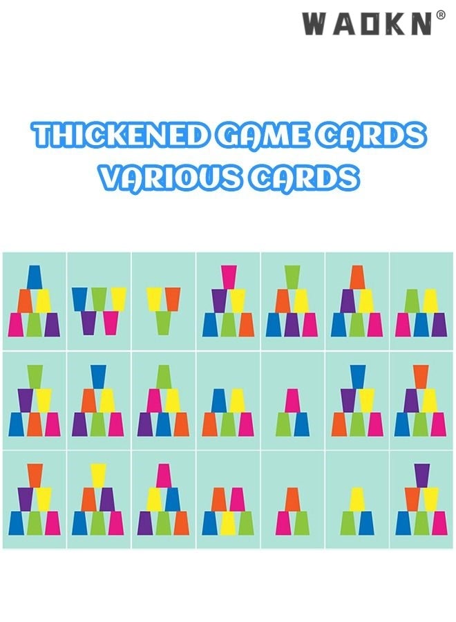 Portable Quick Cups Games for Kids and Classic Family toys 12PCS Quick Stack Cups Training Games Challenge Competition for Kids Adults Travel Party Games