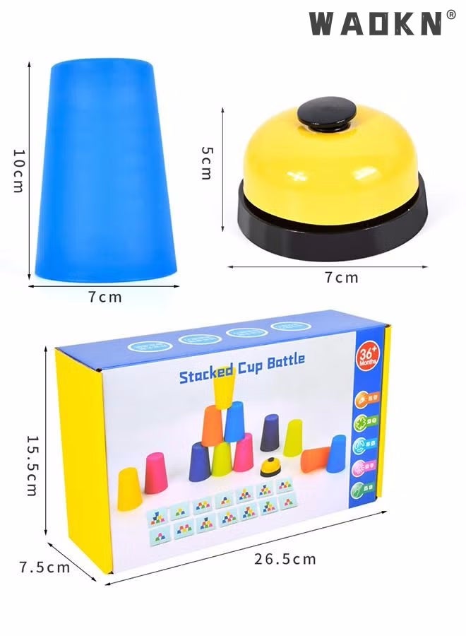 Portable Quick Cups Games for Kids and Classic Family toys 12PCS Quick Stack Cups Training Games Challenge Competition for Kids Adults Travel Party Games