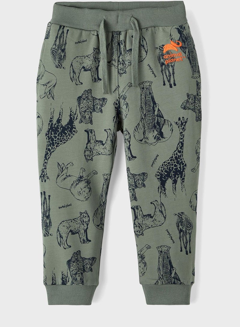 Kids Animals Print Sweatpants