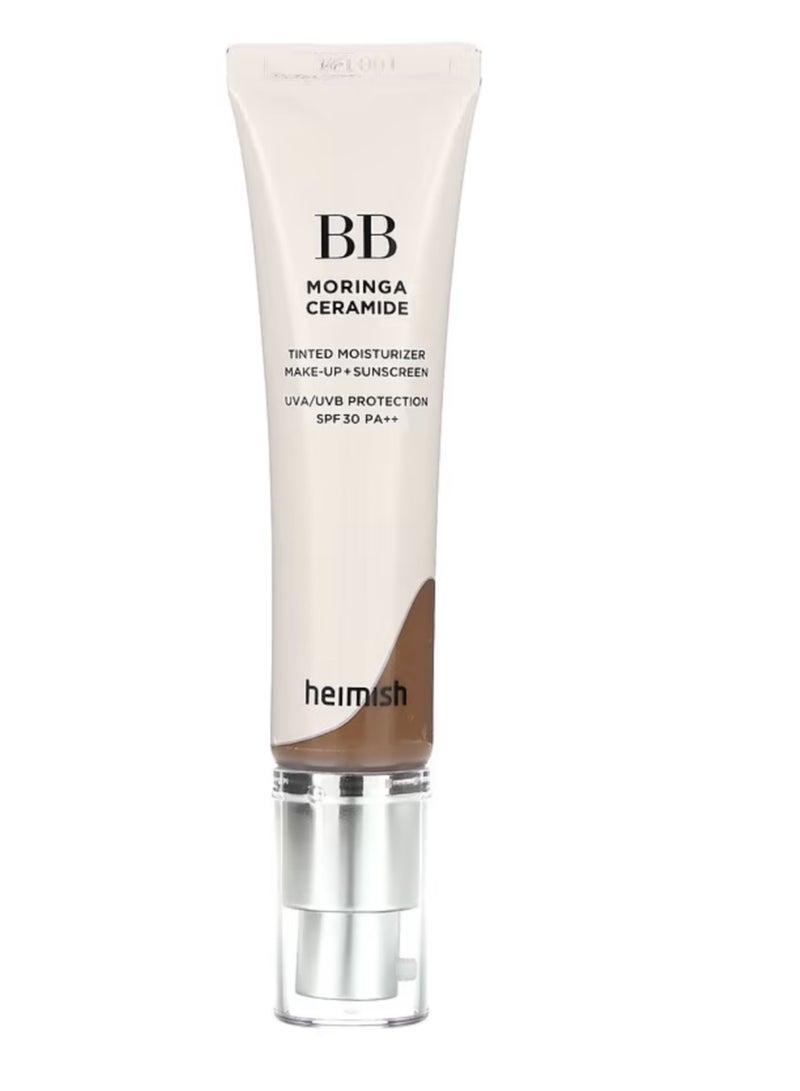Moringa Ceramide BB Cream, Tinted Moisturizer Make-Up + Sunscreen, SPF 30 PA++, 31N Deep, 1.05 oz (30 g)