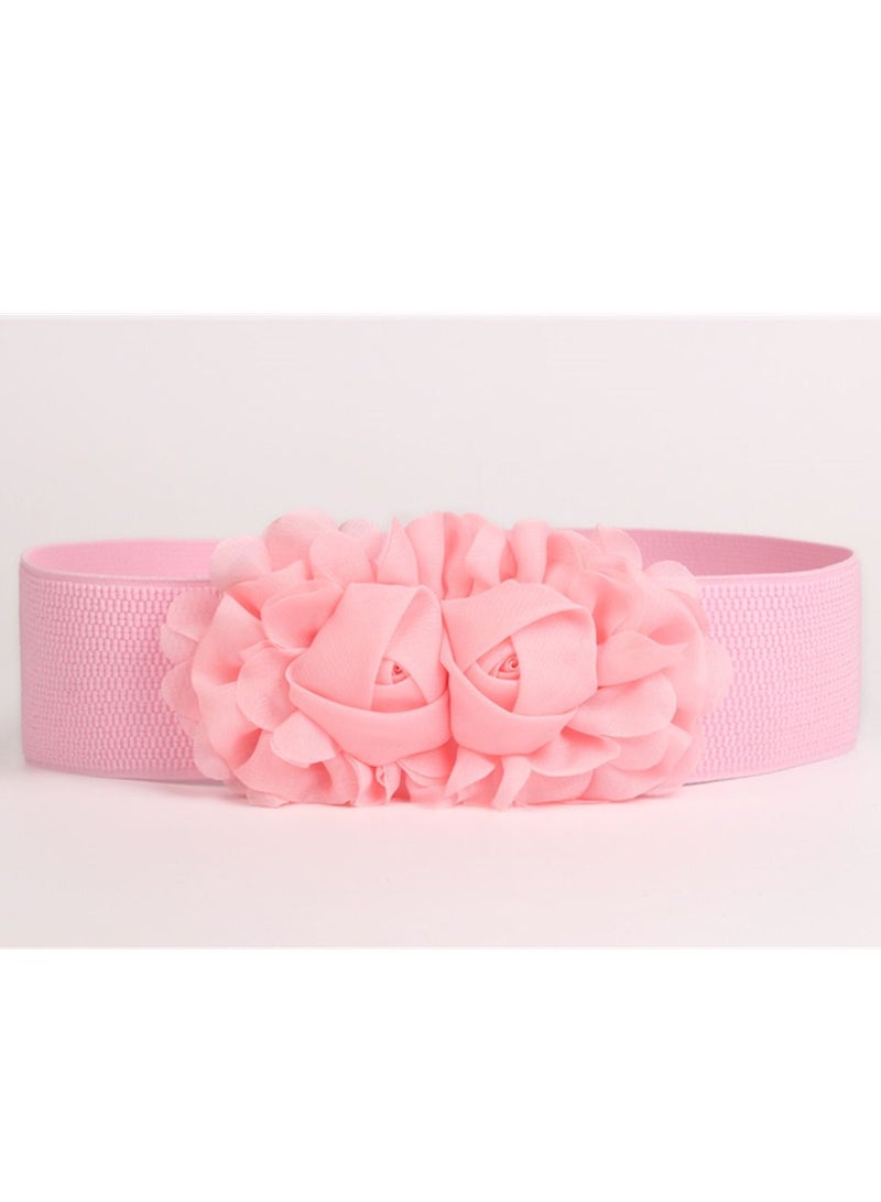 Decorative Female Simple All Kinds Of Elastic Belt rose Elastic Waist Seal 60g Pink