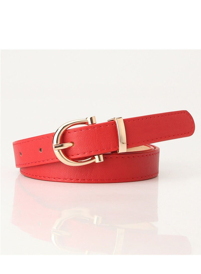Fashion Student Jeans Accessorize With Skinny Belt Clothing 104cm Red