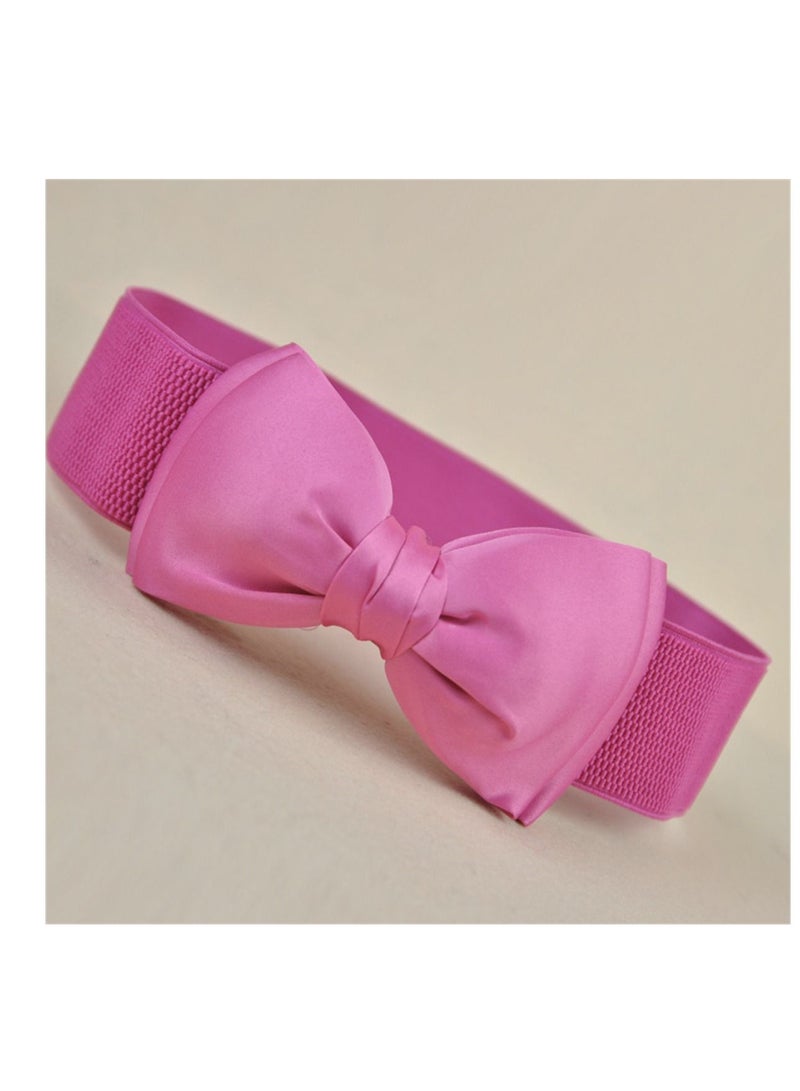 Everything Chiffon Bow Waist Seal Adornment Belt Lady 65-90cm Pink