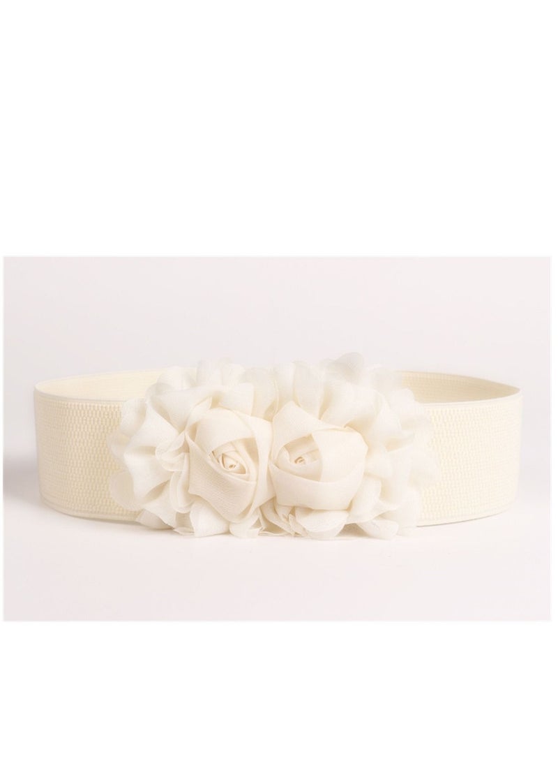 Decorative Female Simple All Kinds Of Elastic Belt rose Elastic Waist Seal 60g Beige