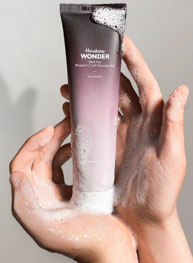 Wonder Black Rice Moisture 5.5 Soft Cleansing Gel 100ml Fermented Black Rice Face Wash Foam Cleanser