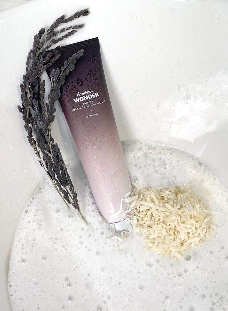 Wonder Black Rice Moisture 5.5 Soft Cleansing Gel 100ml Fermented Black Rice Face Wash Foam Cleanser