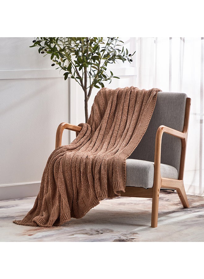 Madison Resse Knitted Acrylic Throw 170 x 130 cm
