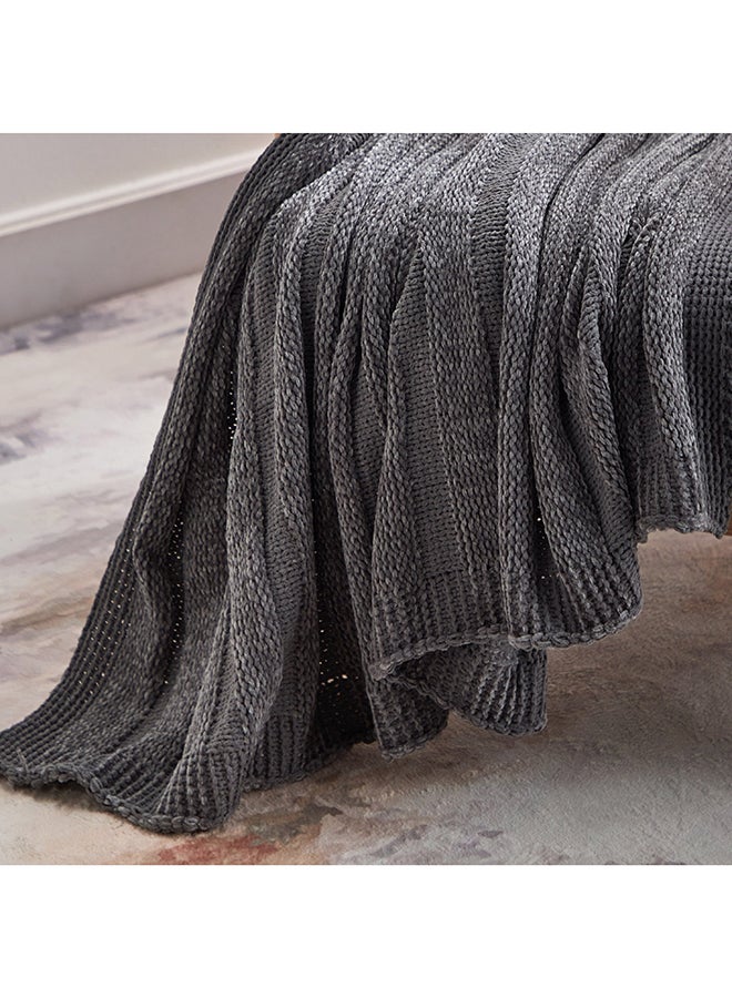 Madison Resse Knitted Acrylic Throw 170 x 130 cm