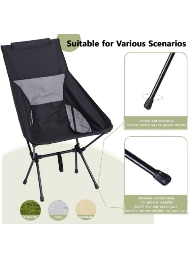 Portable Folding Camping Chair with Carrying Bag Ultralight Foldable Camping Beach Chairs Folding Lawn Chairs 88cm*38cm*33cm