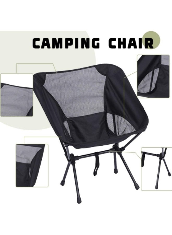 Portable Folding Camping Chair with Carrying Bag Ultralight Foldable Camping Beach Chairs Folding Lawn Chairs 64*36*31cm