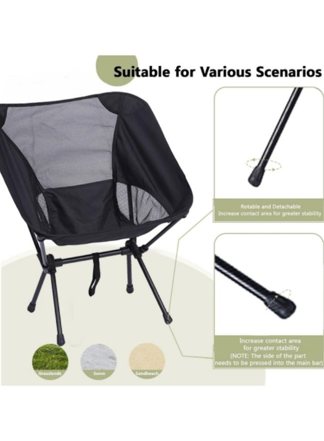 Portable Folding Camping Chair with Carrying Bag Ultralight Foldable Camping Beach Chairs Folding Lawn Chairs 64*36*31cm