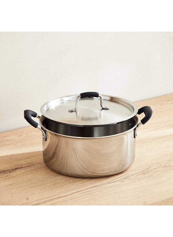 Glisten Triply Casserole with Steel Lid 32 x 14 x 24 cm