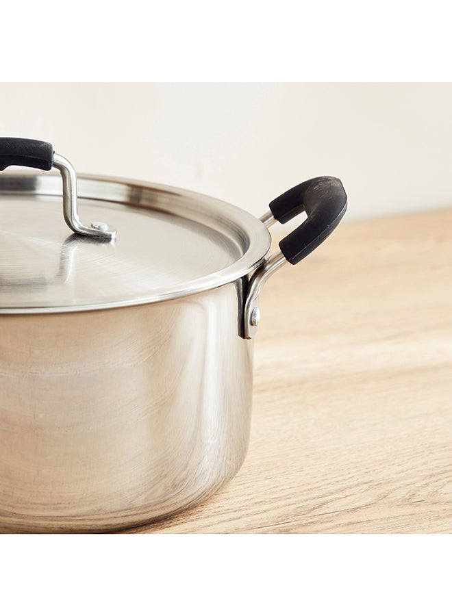 Glisten Triply Casserole with Steel Lid 32 x 14 x 24 cm