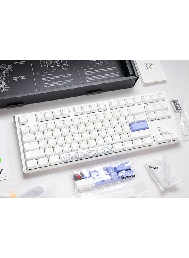 Ducky One 3 Classic Pure White TKL 80% Cherry Red Switch