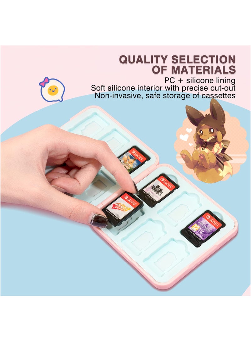 Game Card Case for Nintendo Switch Lite / Switch / Switch OLED, 12 Slots Game Cards Holder and 12 Micro SD Card Slots, Portable Game Card Storage Cartridge Box