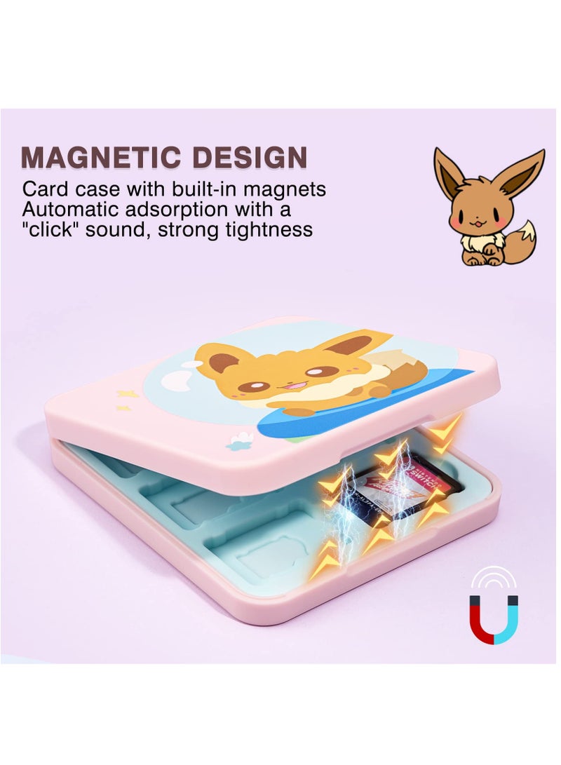 Game Card Case for Nintendo Switch Lite / Switch / Switch OLED, 12 Slots Game Cards Holder and 12 Micro SD Card Slots, Portable Game Card Storage Cartridge Box
