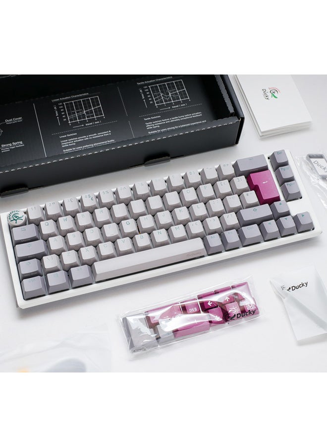Ducky One 3 Mist SF 65% USB RGB Mechanical Gaming Keyboard Cherry  Red Switch