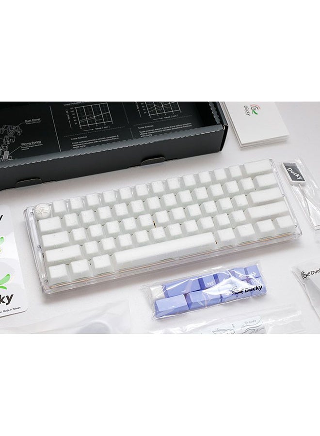 Ducky One 3 Aura White Mini 60% Cherry Brown Switch