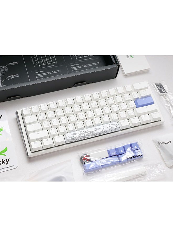 Ducky One 3 Classic Pure White Mini 60% Cherry Blue Switch