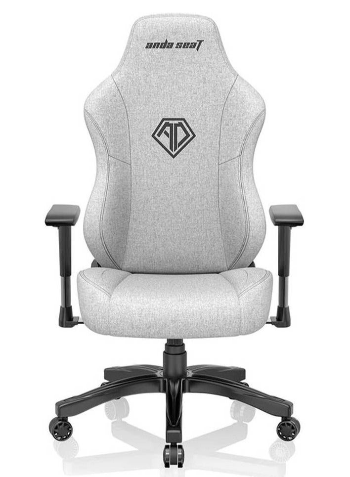 AndaSeat Phantom 3 Gaming Chair, Ergonomic Design, Widened Seat Cushion, Integrated Steel Frame, Up to 160 Degree Recline, Class-4 Gas Piston, PU Smooth & Silent Casters, Grey | ‎AD18Y-06-G-F