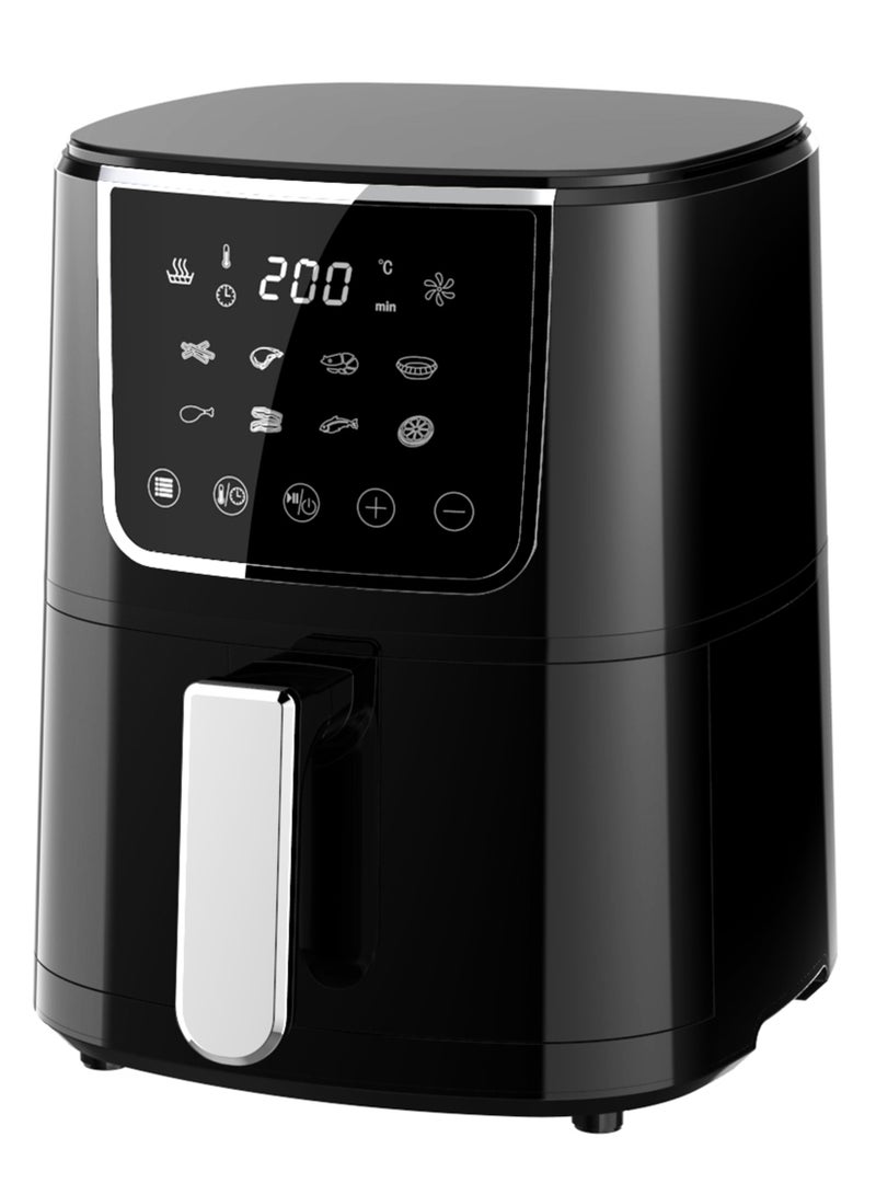 Air Fryer 4L Capacity, Multifunctional Fryer with Delay Function, Overheat Prevention, Digital Touch, 8 Preset Programs, High-Speed Air Circulation, Non-Stick 4 L 1400 W NAF600 Black