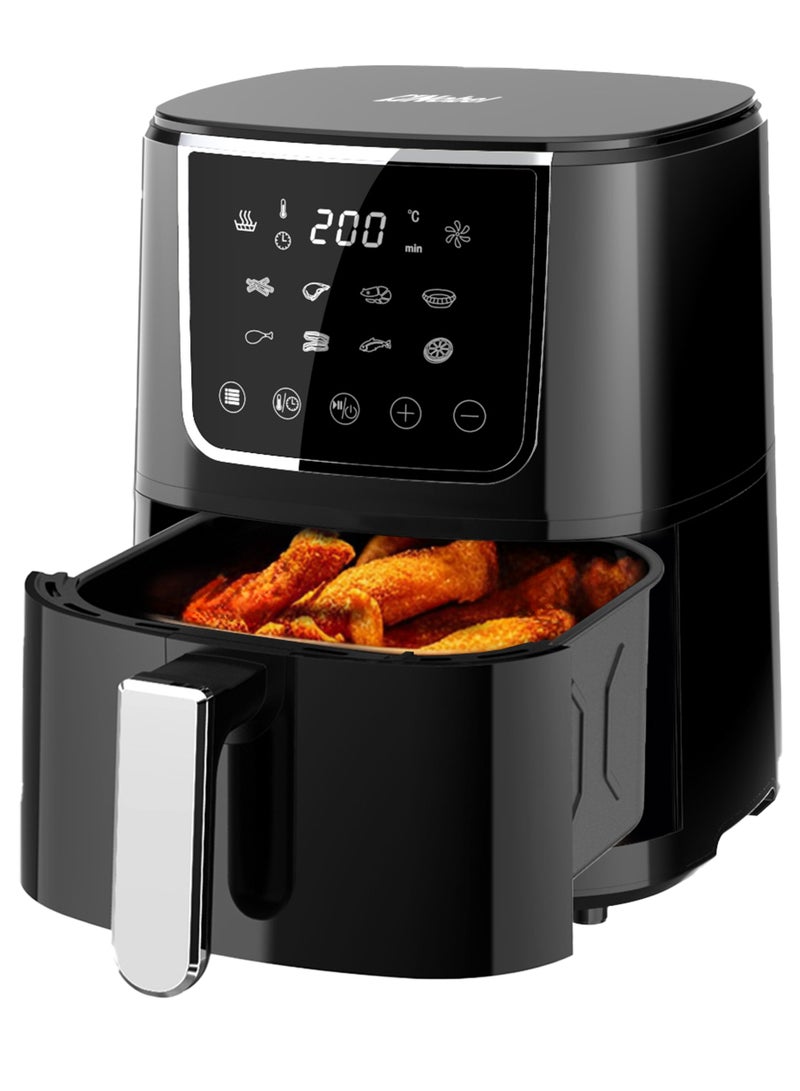 Air Fryer 4L Capacity, Multifunctional Fryer with Delay Function, Overheat Prevention, Digital Touch, 8 Preset Programs, High-Speed Air Circulation, Non-Stick 4 L 1400 W NAF600 Black