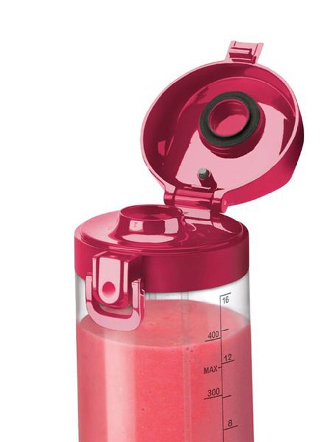 Portable Blender for Protein Shake, Smoothie, Frozen Fruit & Ice, Tritan Plastic, BPA-Free with Handled Sip Lid, USB-C Rechargeable 2200mAh Battery, Dishwasher Safe Parts, 475 ml 100 W BD-BX629A-23 Magenta