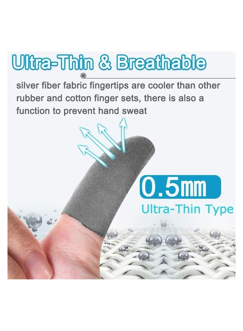 Finger Sleeves for Gaming 8Pcs Highly Sensitive Anti-Sweat Breathable Finger Covers