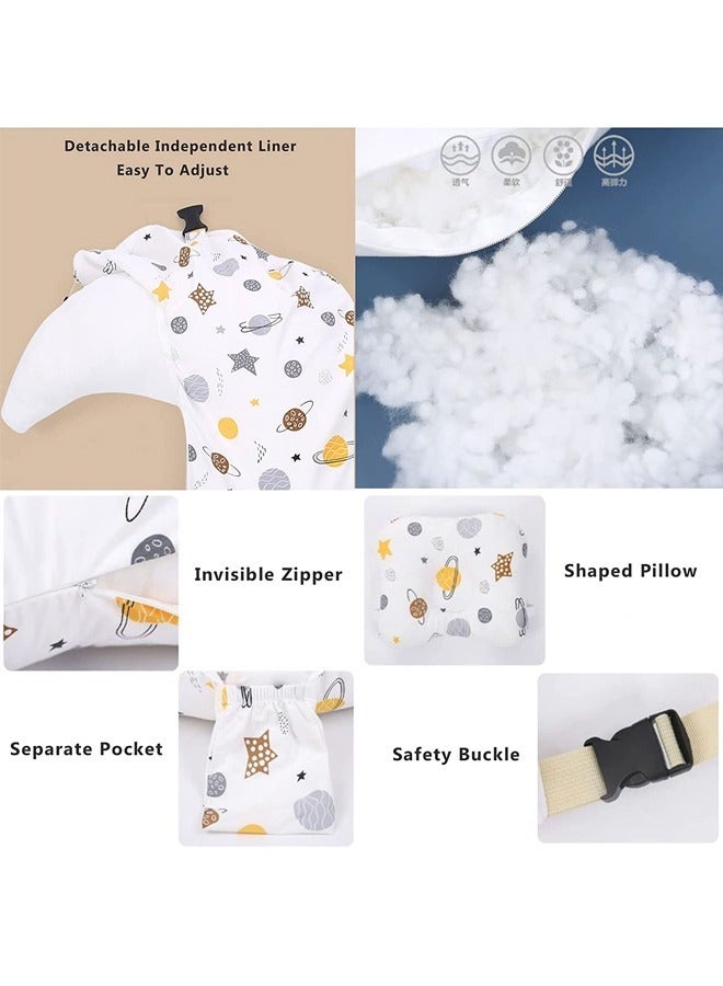 Multipurpose Feeding Pillow Bed U-shape Pillow and Baby Lounger for Newborn (0-12 months)