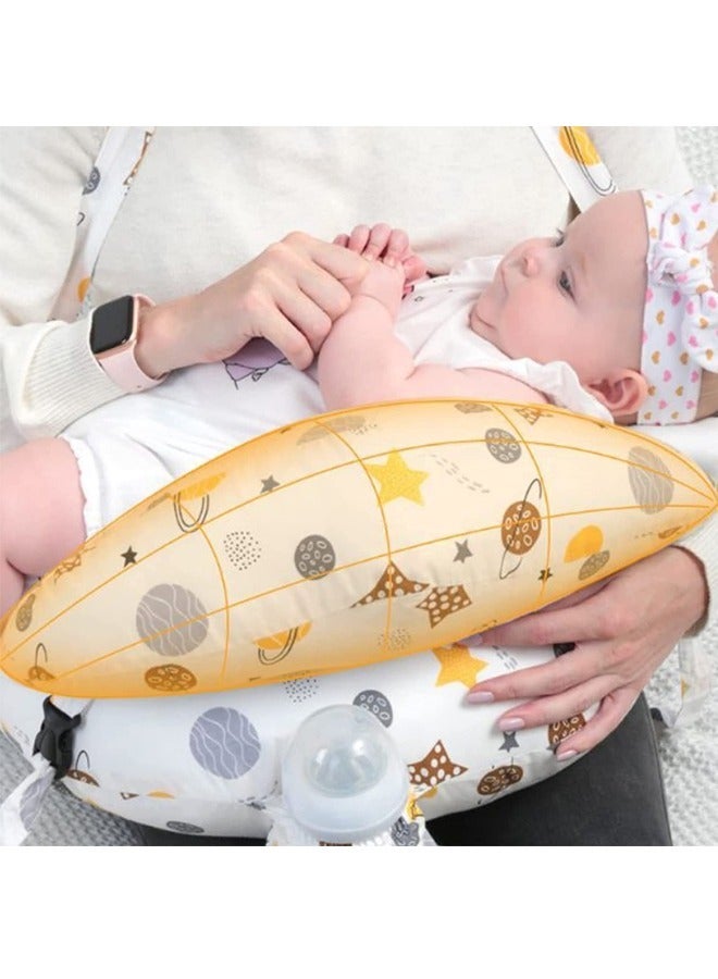 Multipurpose Feeding Pillow Bed U-shape Pillow and Baby Lounger for Newborn (0-12 months)