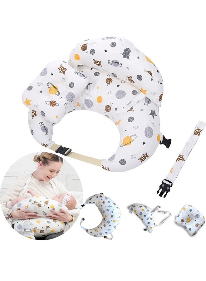 Multipurpose Feeding Pillow Bed U-shape Pillow and Baby Lounger for Newborn (0-12 months)