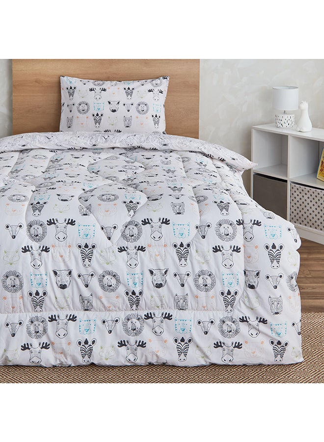 Ron Zoological 2-Piece Cotton Twin Comforter Set 220 x 160 cm