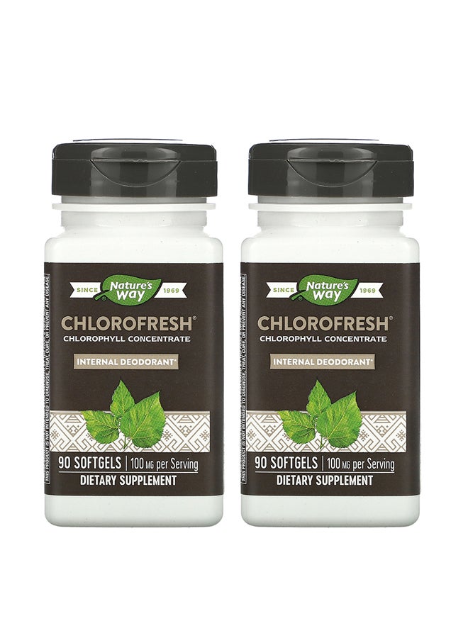 Pack Of 2 Chlorofresh Chlorophyll Concentrate - 90 Softgels Each