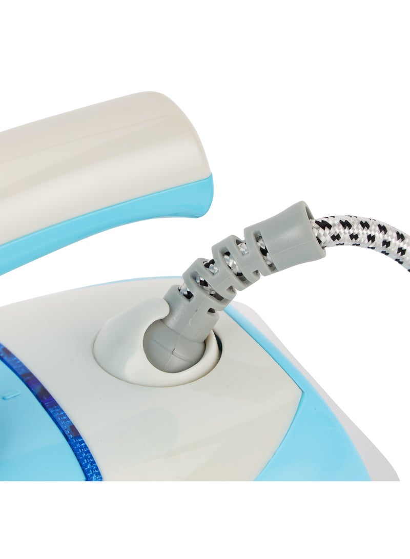 Automatic Dry Iron With 60 Microns Golden Teflon Coating, 1200 Watt Power, Automatic Cut-Off, Thermostatic Pilot Lamp Indicator, Temperature Setting Dial, Overheat Protection 1200 W GDI23017 Blue