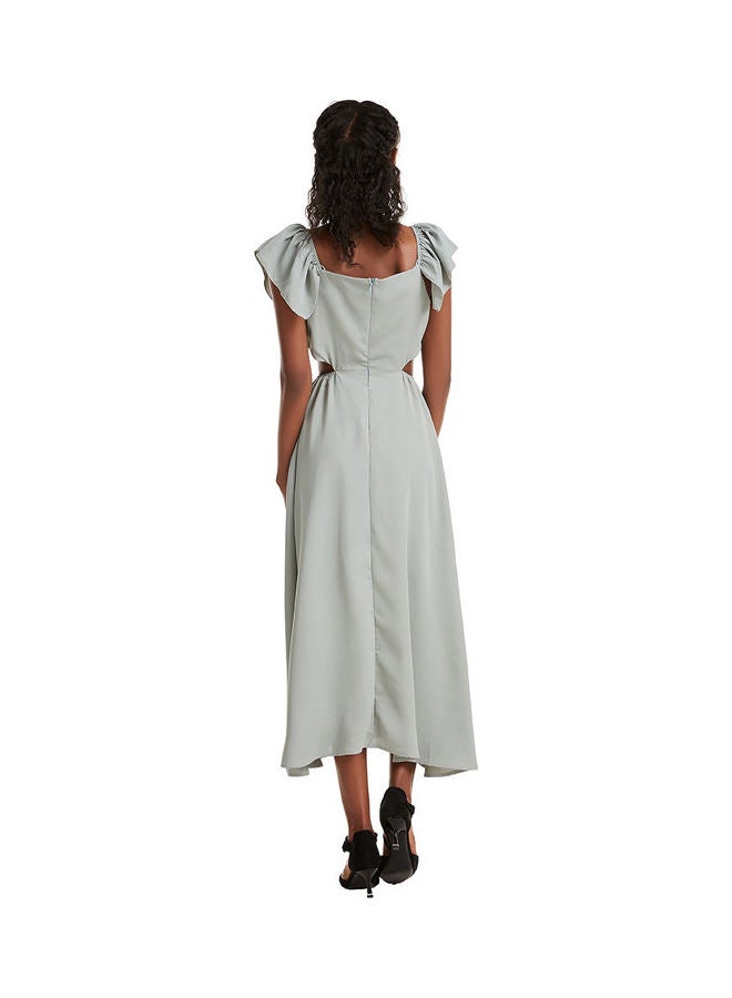 Halter Casual Dress Off White