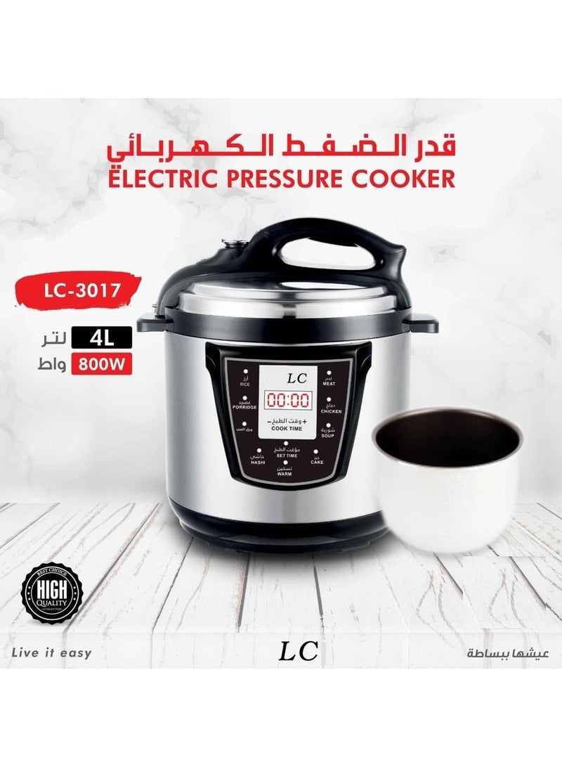 Electric Pressure Cooker 4 Ltr 800W