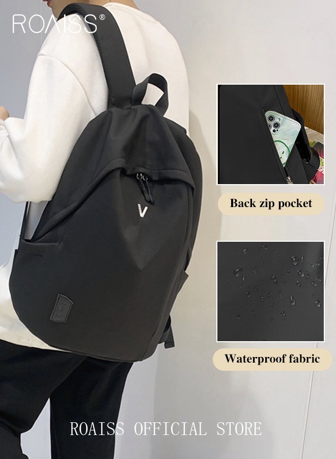 Unisex Large Capacity Solid Color Backpack Minimalist Casual Multifunctional Student Daypack Scientific Storage Travel Bags Computer Bag