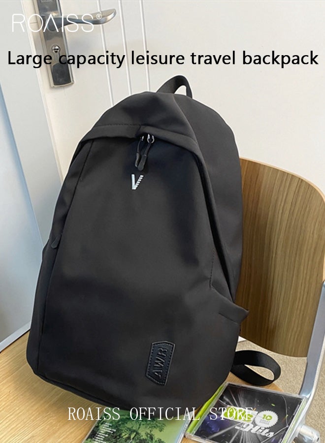Unisex Large Capacity Solid Color Backpack Minimalist Casual Multifunctional Student Daypack Scientific Storage Travel Bags Computer Bag
