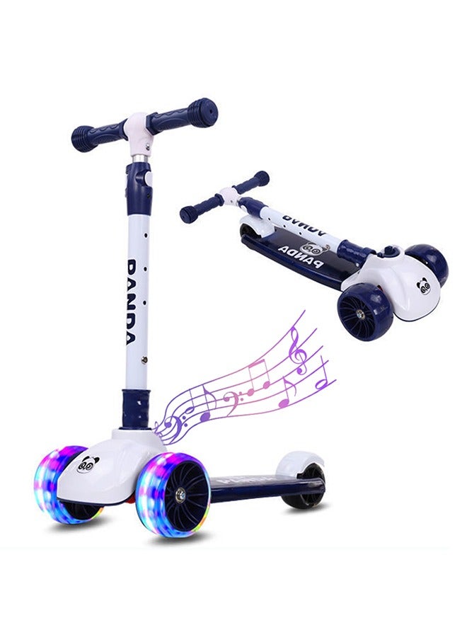 Scooter for Kids,3 Wheel Kid Scooter with Foldable & Height Adjustable Handle for Boy Girl Age 1-14 Year,Lean to Steer,Non-Slip Deck,Scooter for Toddler with LED Light Wheel and Music