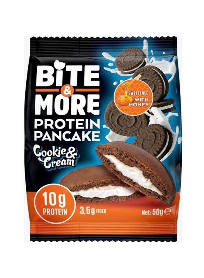Bite & More Protein Pancake Cookie & Cream Box of 12