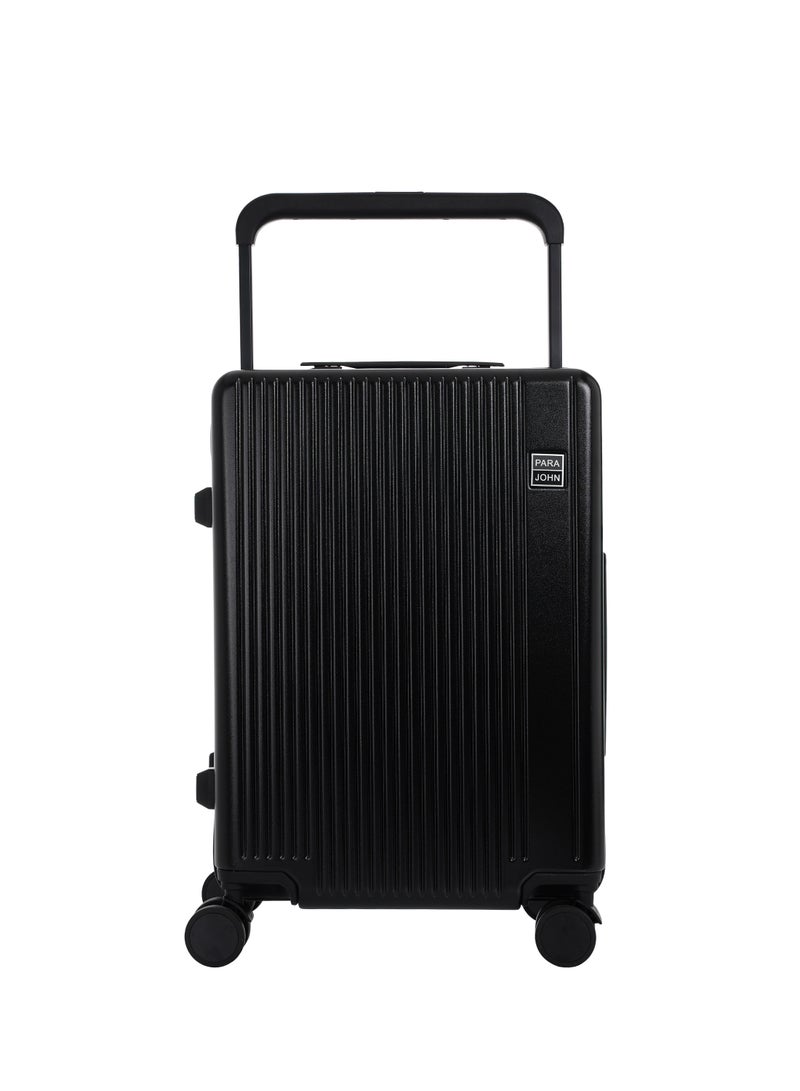 Premium Wide Handle Spinner Carry On Luggage Trolley with TSA Lock 20 Inch Black